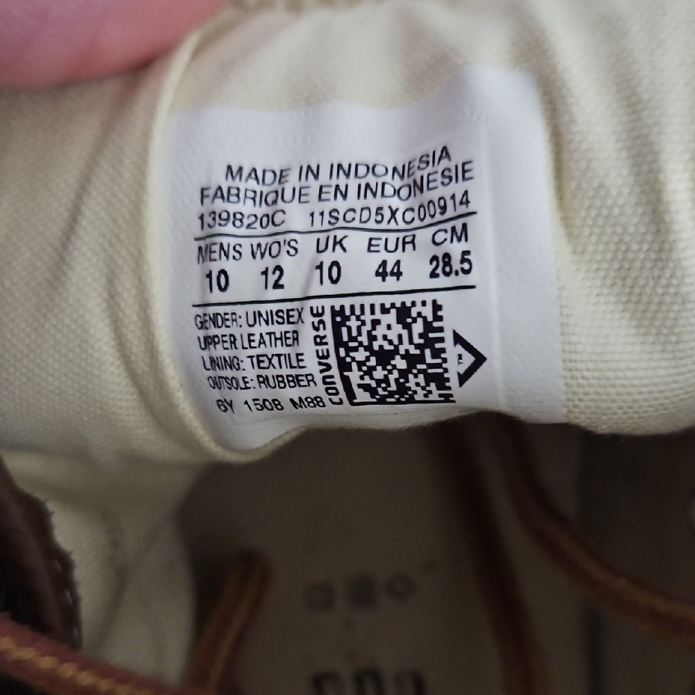 Converse Chuck Taylor ALL STARS, Brown and Cream High-Top Sneakers, 10 US - Picture 3 of 16